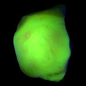 Pink Swirl Art Glass Cullet Glowing Opaque‎ Uranium Slag #4GX97